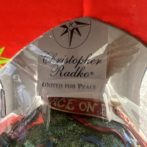 Christopher Radko “United for Peace” Glass Ornament NIB 2000 Handcrafted Collect - Picture 11 of 12